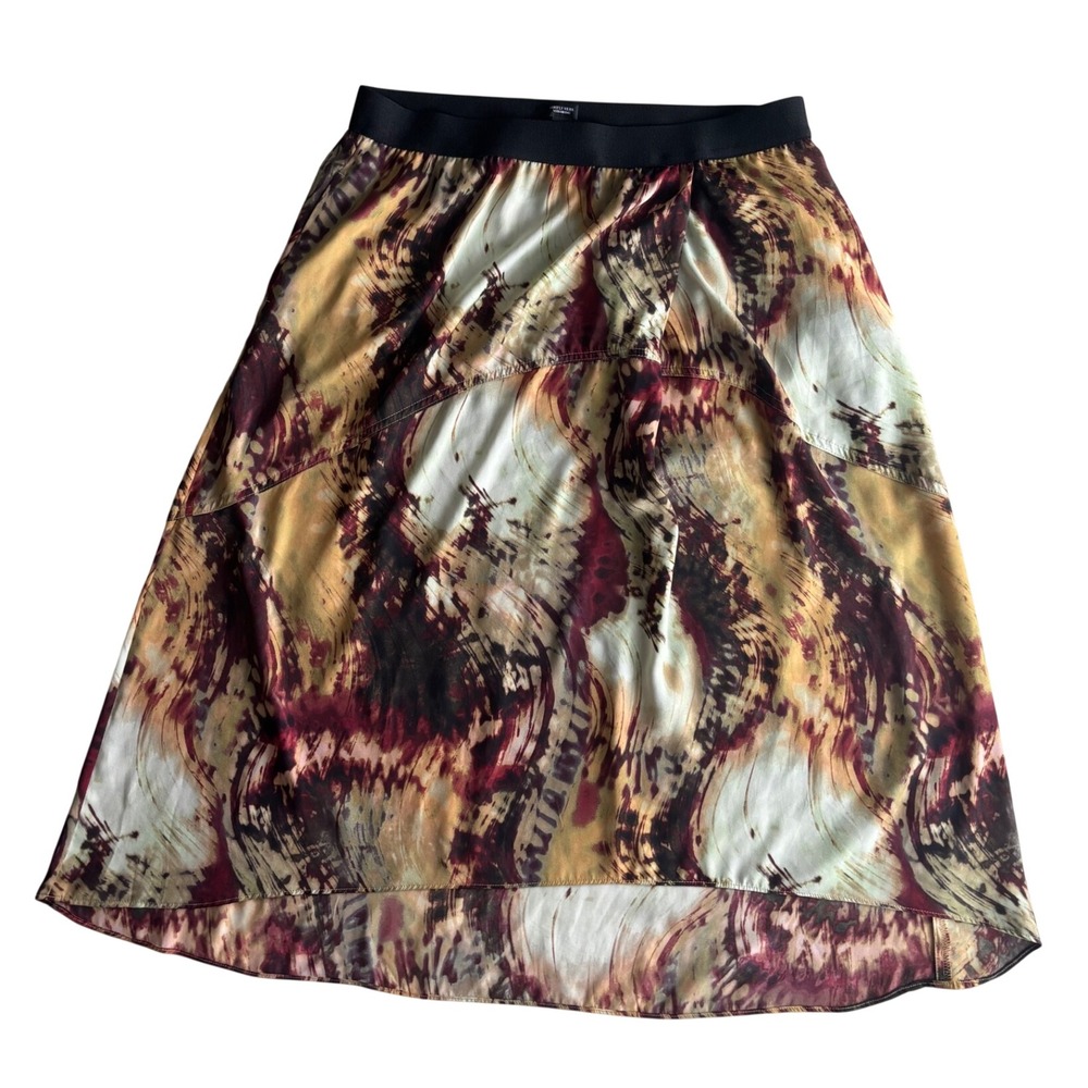 Abstract Earthy Whimsical Print High Low Midi Skirt PL Simply Vera Vera Wang